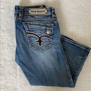 Rock revival ladies cropped jeans size 29